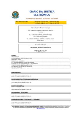 Diário da Justiça Eletrônico nº 001/2012