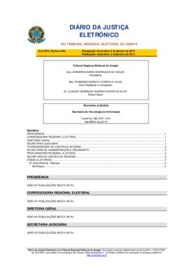 Diário da Justiça Eletrônico nº 002/2012