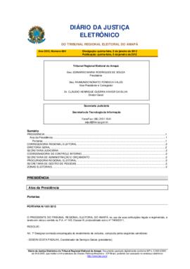 Diário da Justiça Eletrônico nº 004/2012