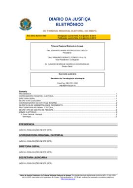 Diário da Justiça Eletrônico nº 003/2012
