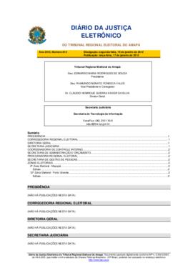 Diário da Justiça Eletrônico nº 012/2012