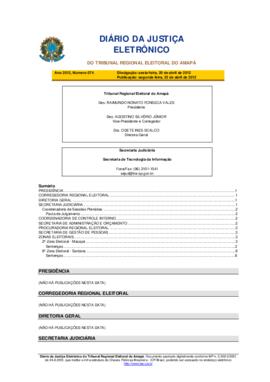Diário da Justiça Eletrônico nº 074/2012