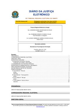 Diário da Justiça Eletrônico nº 047/2012