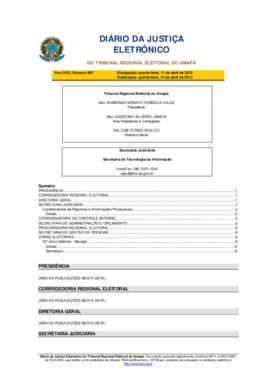 Diário da Justiça Eletrônico nº 067/2012