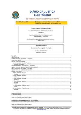 Diário da Justiça Eletrônico nº 038/2012