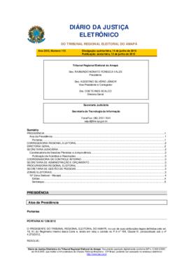 Diário da Justiça Eletrônico nº 110/2012