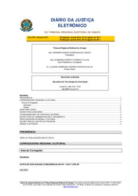 Diário da Justiça Eletrônico nº 013/2011