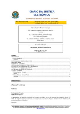 Diário da Justiça Eletrônico nº 018/2011