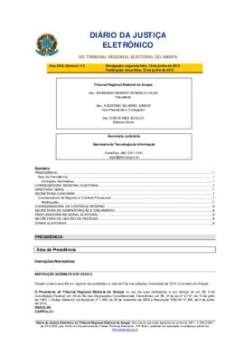 Diário da Justiça Eletrônico nº 112/2012