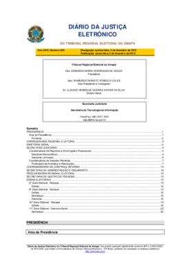 Diário da Justiça Eletrônico nº 025/2012