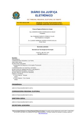 Diário da Justiça Eletrônico nº 040/2012
