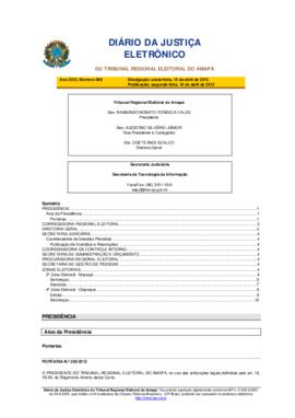 Diário da Justiça Eletrônico nº 069/2012