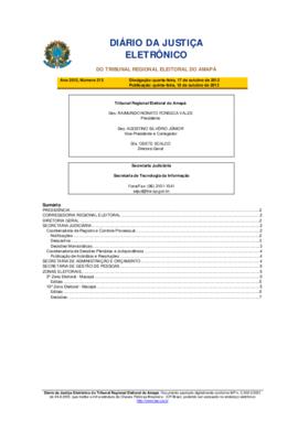 Diário da Justiça Eletrônico nº 213/2012