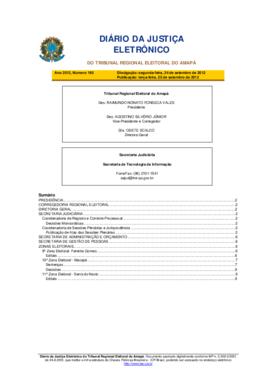 Diário da Justiça Eletrônico nº 190/2012