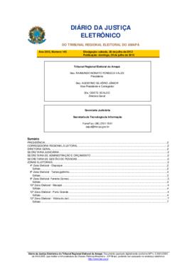 Diário da Justiça Eletrônico nº 145/2012