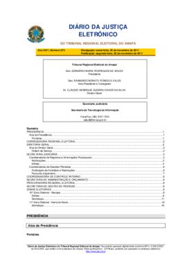 Diário da Justiça Eletrônico nº 073/2011
