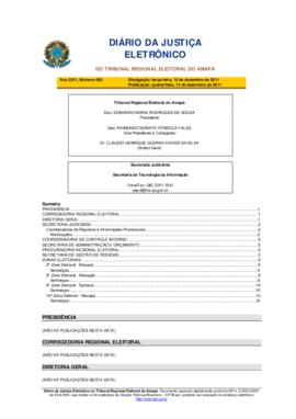 Diário da Justiça Eletrônico nº 085/2011
