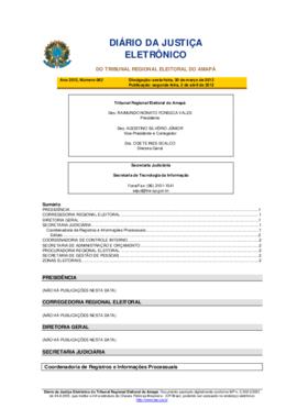 Diário da Justiça Eletrônico nº 062/2012