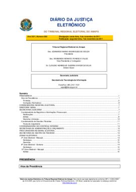 Diário da Justiça Eletrônico nº 059/2011