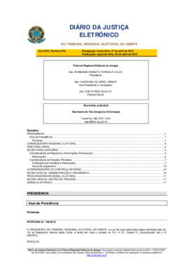 Diário da Justiça Eletrônico nº 079/2012